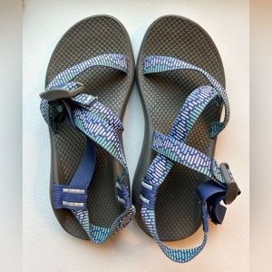 Chaco Z 1 Classic green and blue size 7 sandals